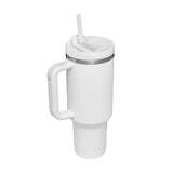 40 oz Insulated Stainless Steel Tumbler with Handle and Straw