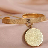Stainless Steel Arabic Disc Necklace or Bracelet