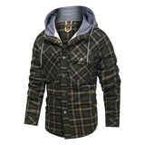 Men Warm Jacket Fleece Thick Men Slim Fit Hooded Jackets