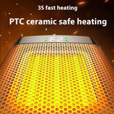 Portable 1500W PTC Heater with 3D Flame Effect