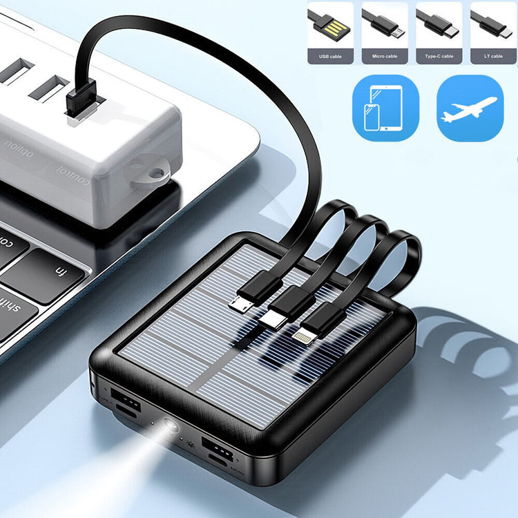 a solar panel charging station