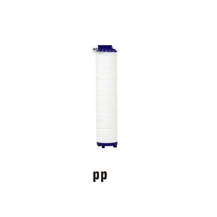 a white and blue cylinder