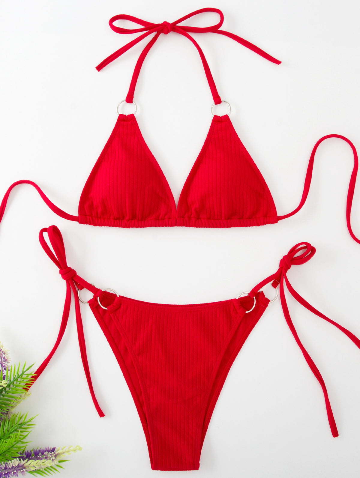 a red garment with straps