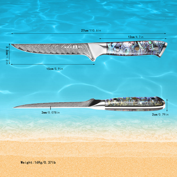 a knife with a pattern on it