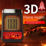 Portable 1500W PTC Heater with 3D Flame Effect