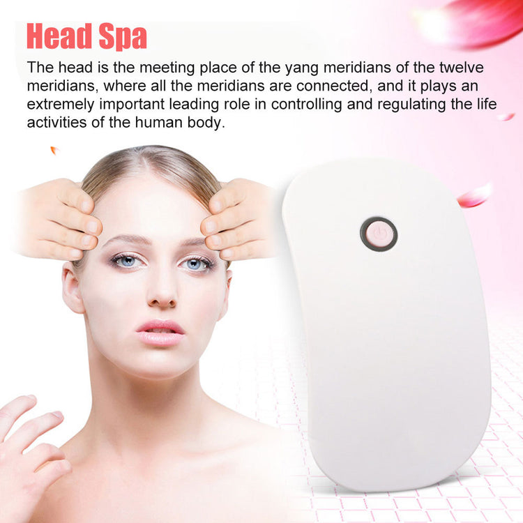 a woman with a device on her head