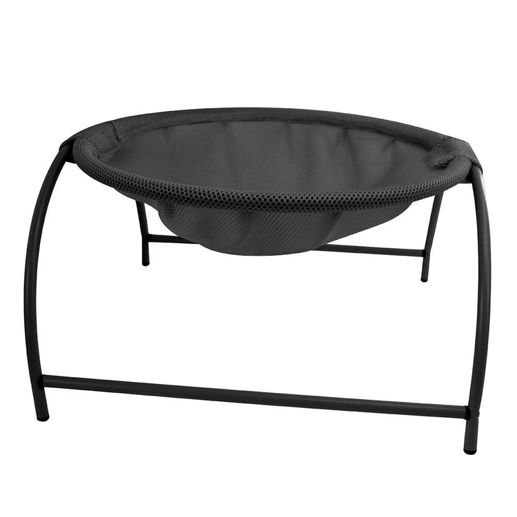 a black round object with metal legs