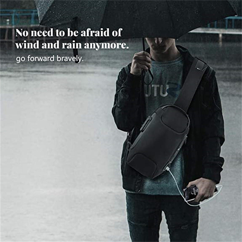 a man holding an umbrella