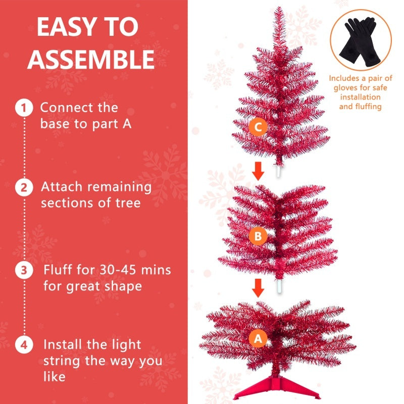 a step by step instructions for a christmas tree