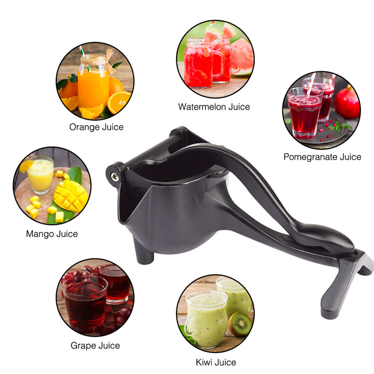 a juicer with different juices