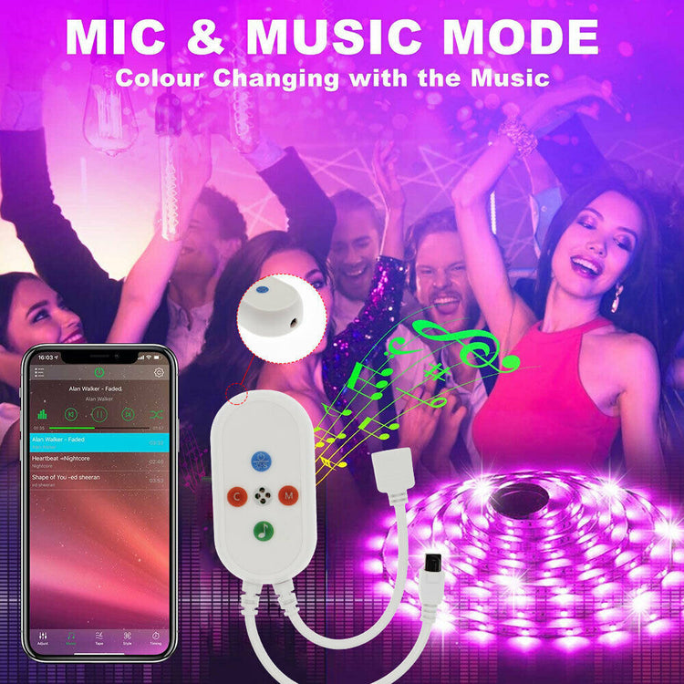 a group of people dancing and a music player