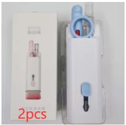a white and blue device in a box