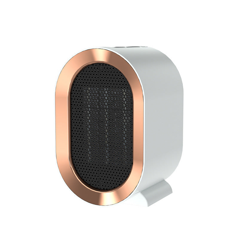 a white and gold speaker