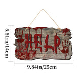 Haunted House Faux-Wood Halloween Door Sign