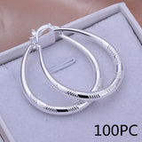 Silver-Tone Hoop Earrings