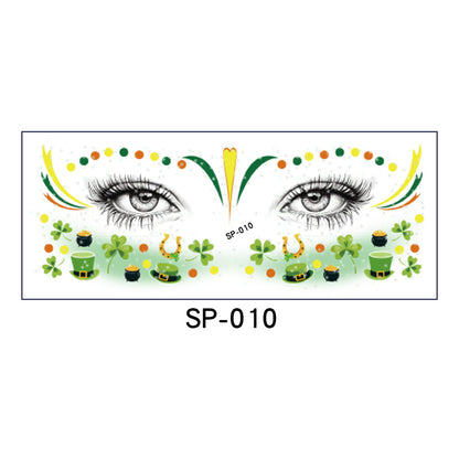 Irish Glitter Tattoo Sticker St Patrick Holiday Party