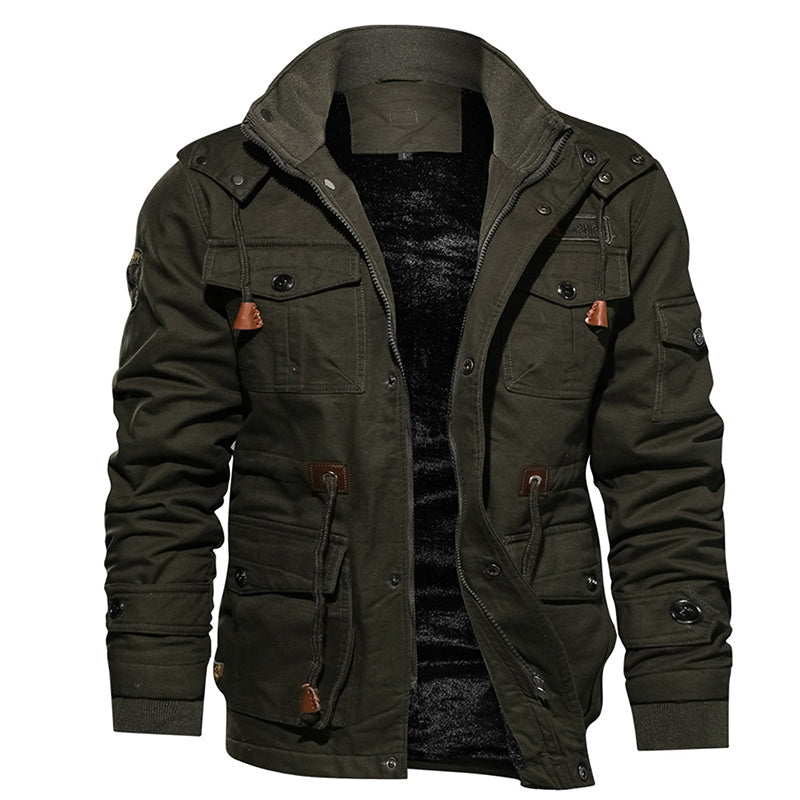 a jacket with a fur lining