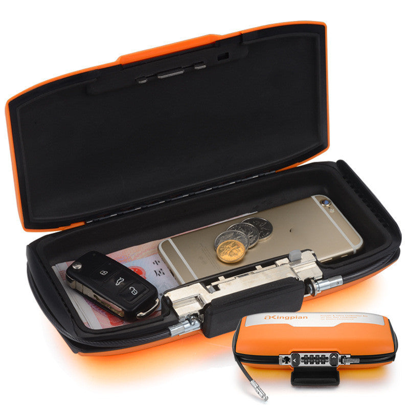 a cell phone and keys in an orange case