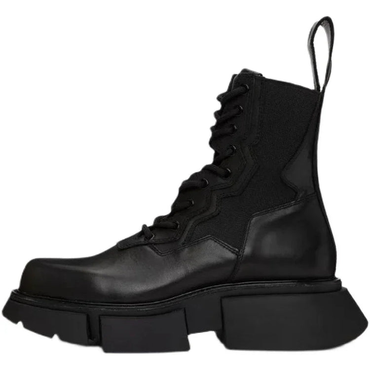 a black boot with a thick sole