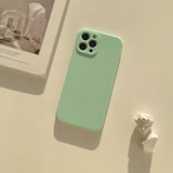 Frosted Liquid-Silicone Phone Case for Compatible iPhone Models