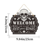 Haunted House Faux-Wood Halloween Door Sign