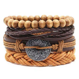 Men's Vintage Braided Leather Bracelet