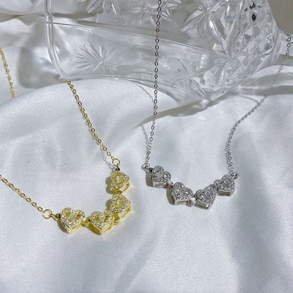 Do DaiKorean Version Full Diamond Small Love Magnet Necklace Female