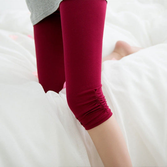 Cotton Pants Summer Thin Women's Security Exposure Pants Bottoming Cropped Pants