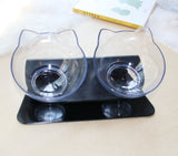 Elevated Double-Bowl Cat Feeding Station