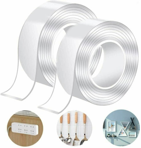 a roll of tape and a spoon