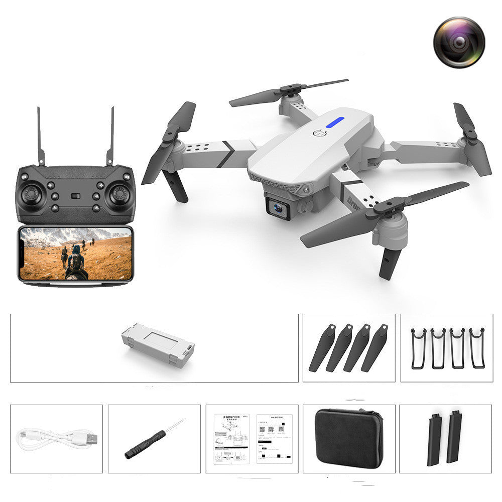 a drone with a camera and accessories