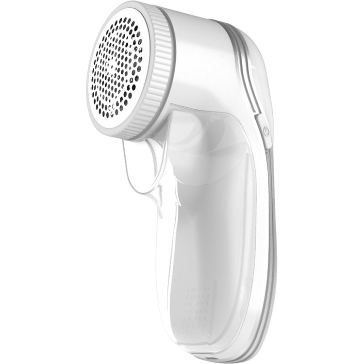 a white device with a round object