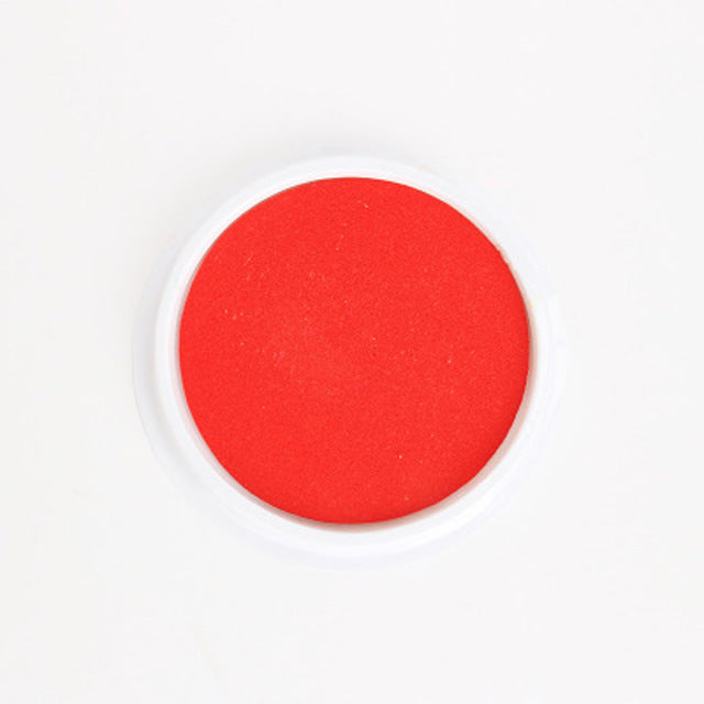 a red circle with white rim