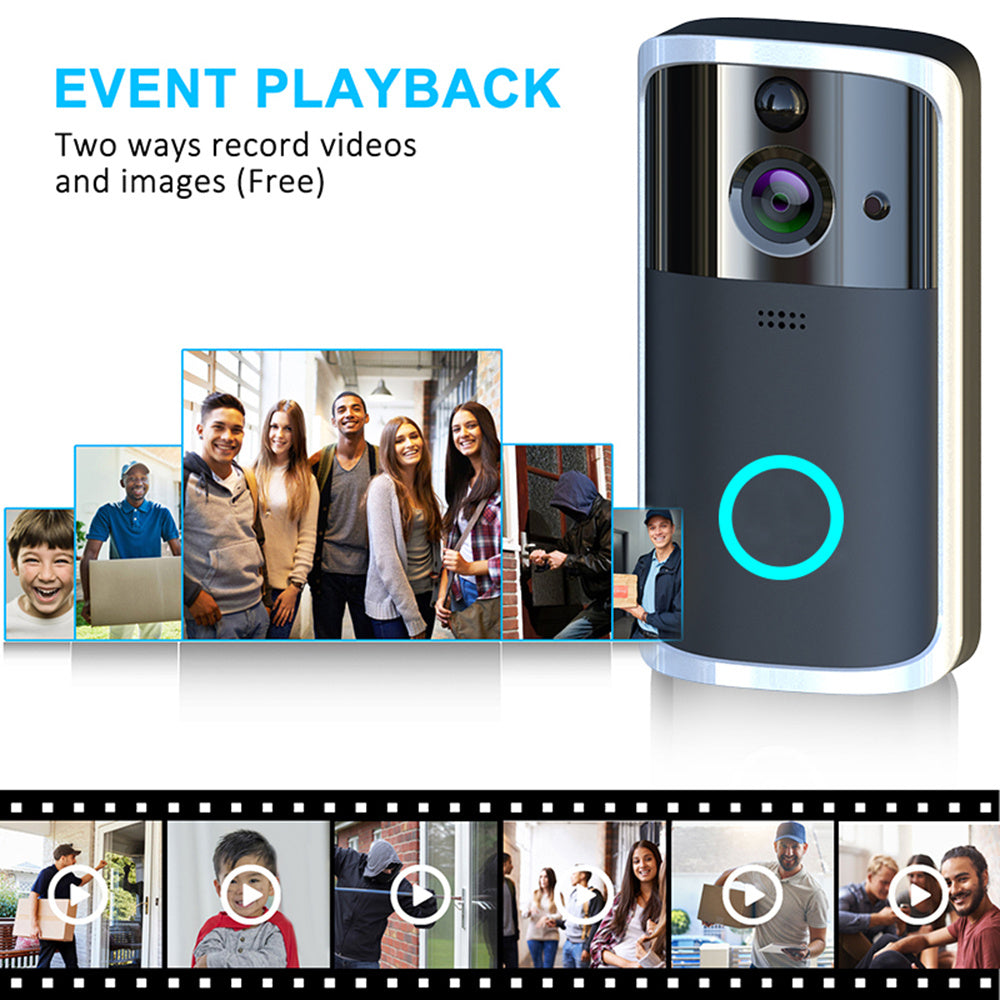 a video camera with a group of people
