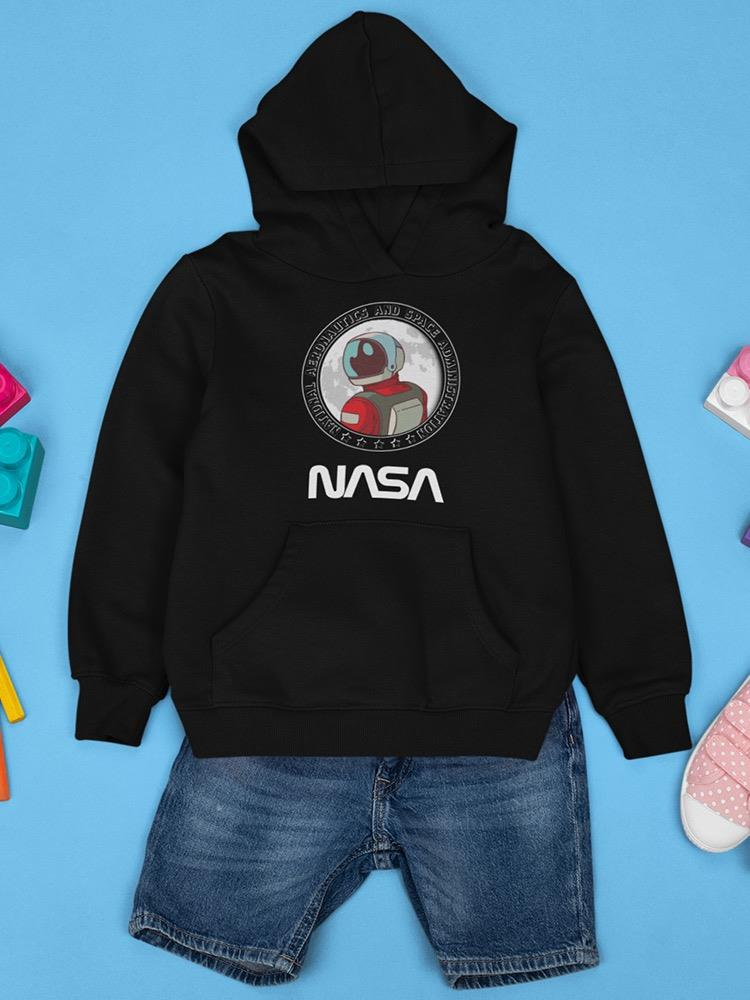 a black hoodie with a cartoon character on it