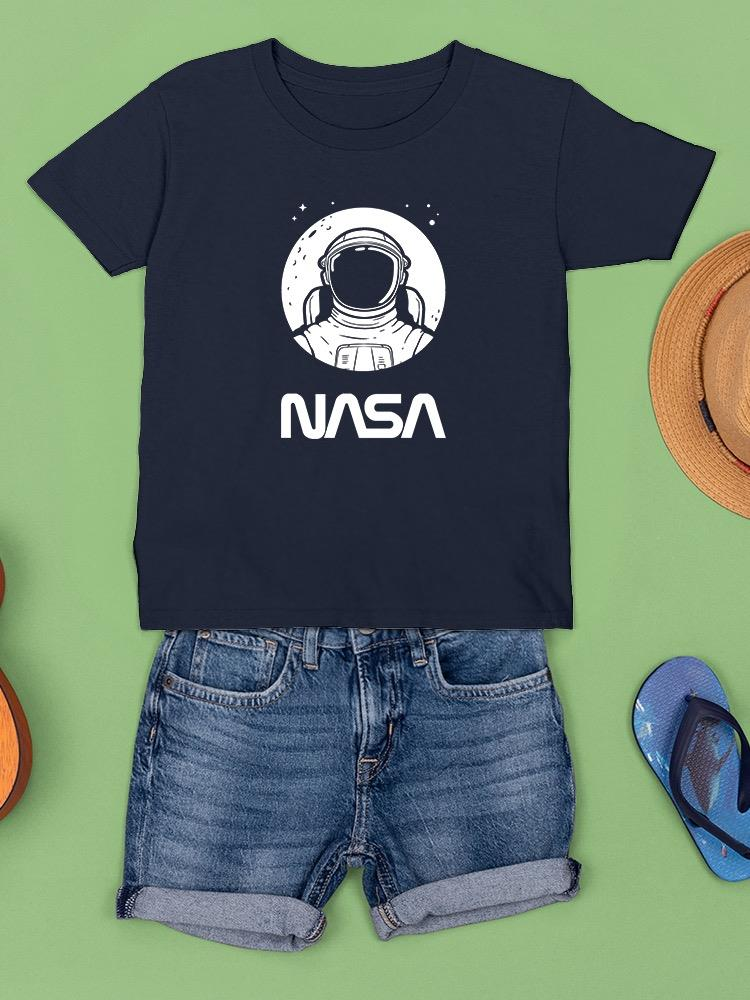 a blue shirt and shorts with a picture of an astronaut on it
