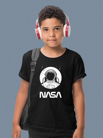 Nasa Astronaut Over Moon T-shirt -NASA Designs