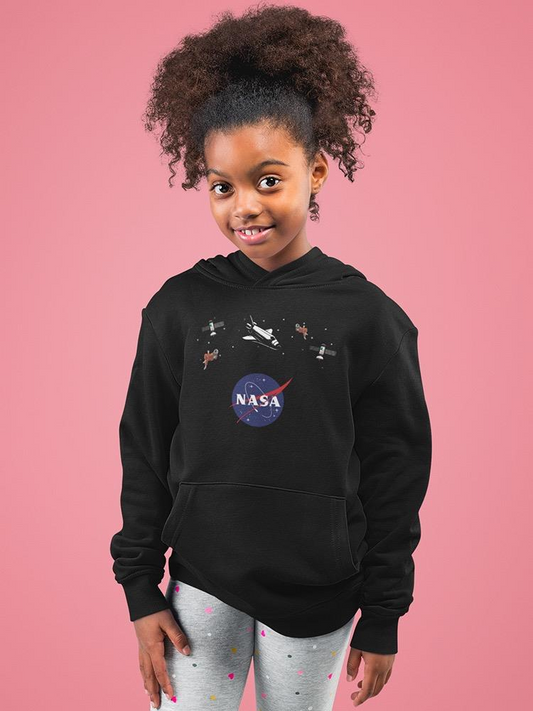 Nasa Logo Floating Objects Hoodie -NASA Designs