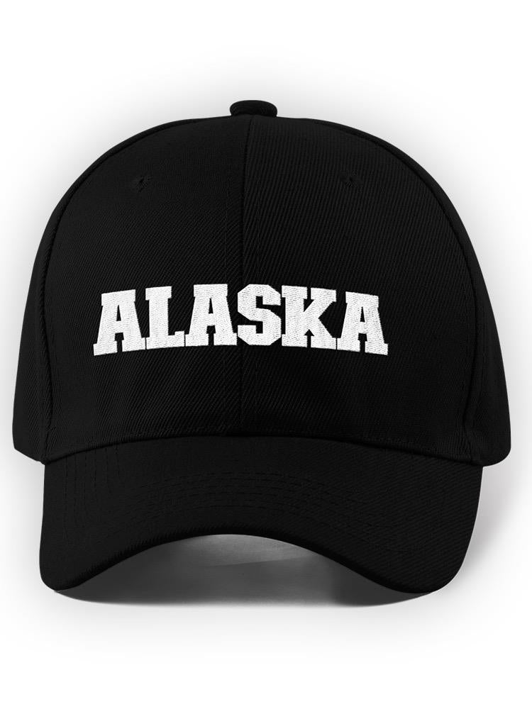 a black hat with white text