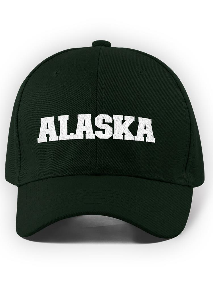 a black hat with white text