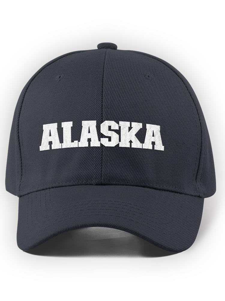a black hat with white text