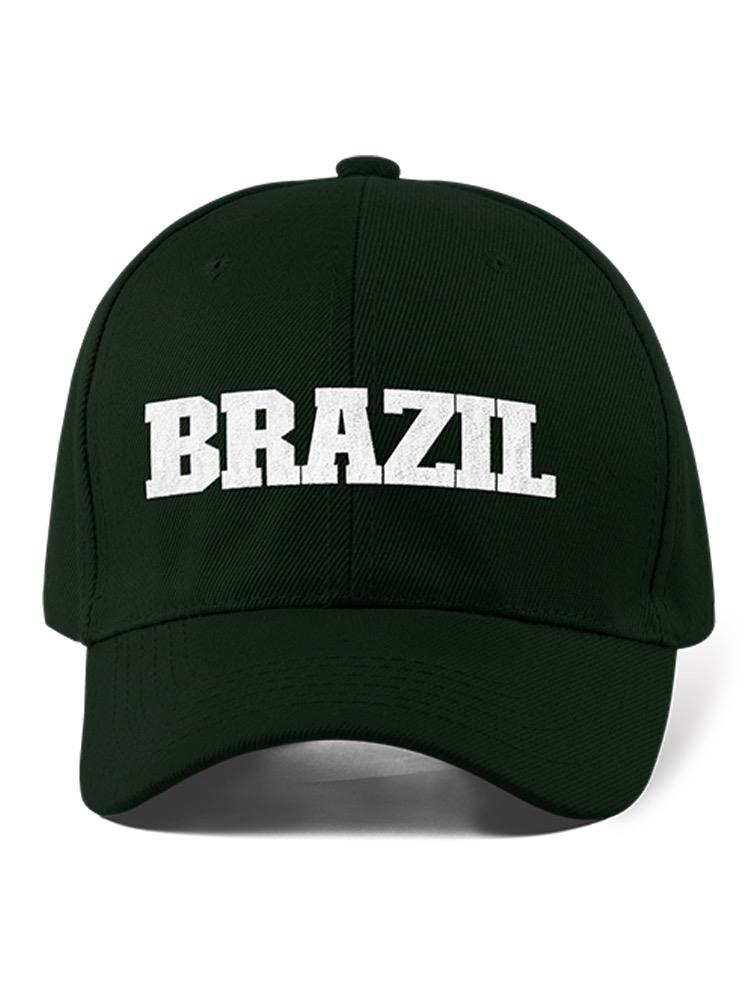 a black hat with white text