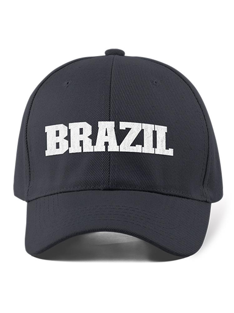 a black hat with white text