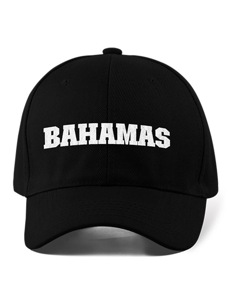 a black hat with white text