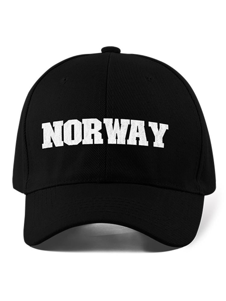 a black hat with white text