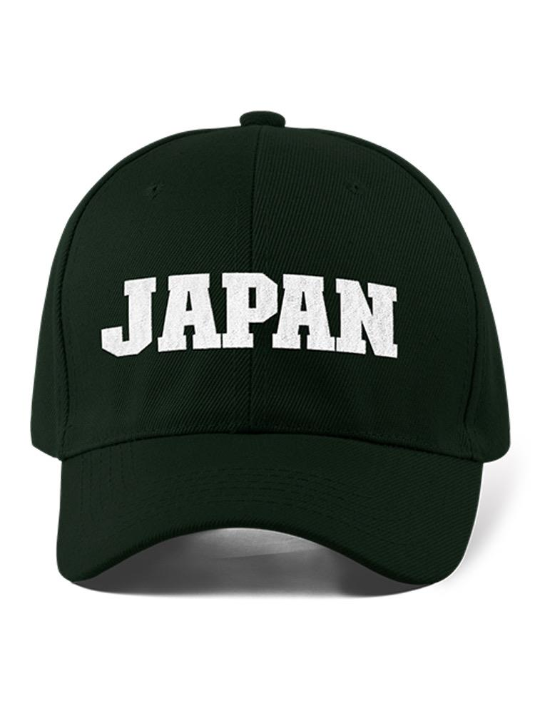 a black hat with white text