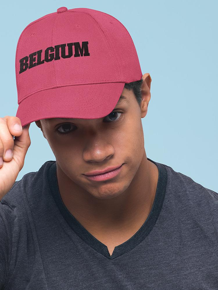 a man wearing a red hat