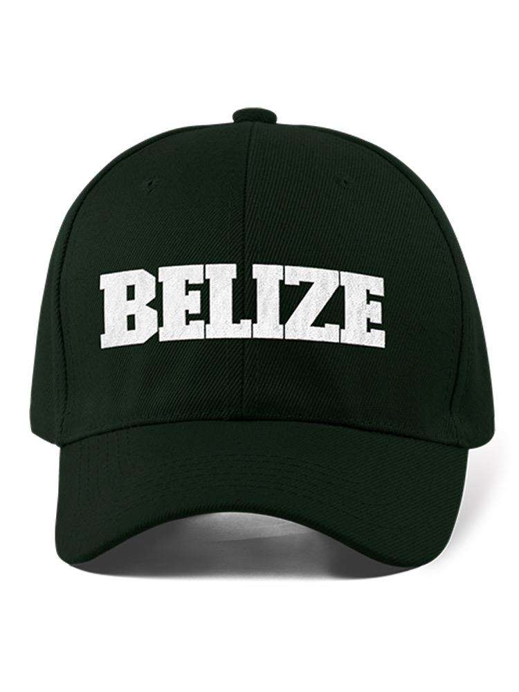 a black hat with white text