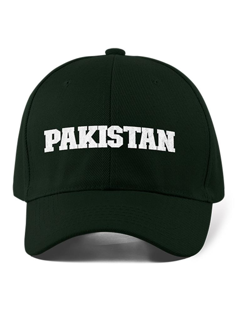 a black hat with white text