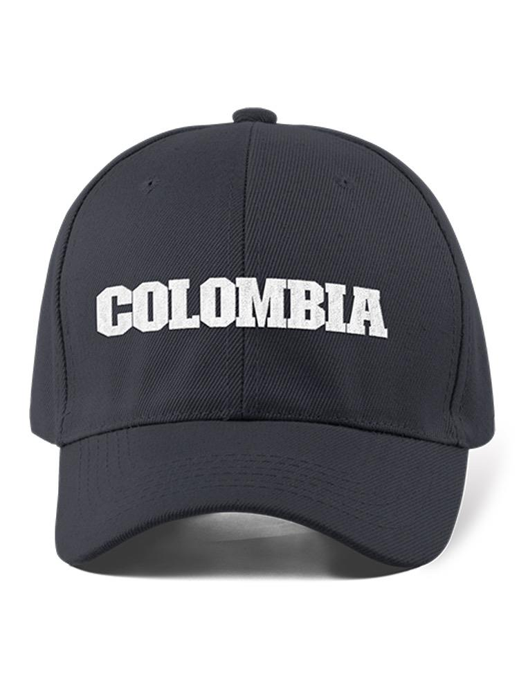a black hat with white text